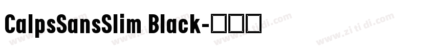 CalpsSansSlim Black字体转换